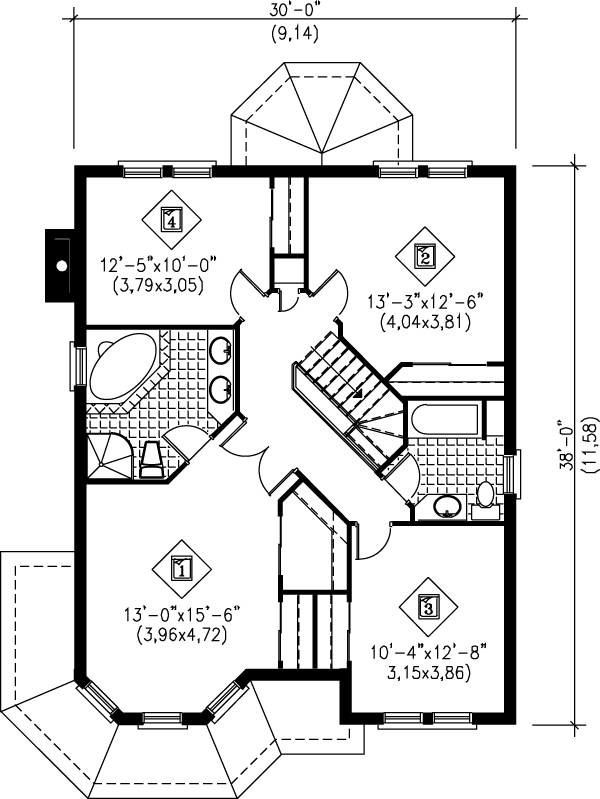 upper floor house blueprint