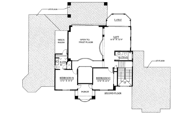 upper floor house blueprint