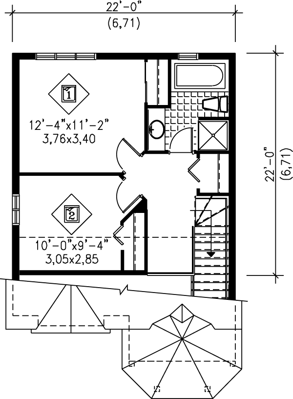 upper floor house blueprint