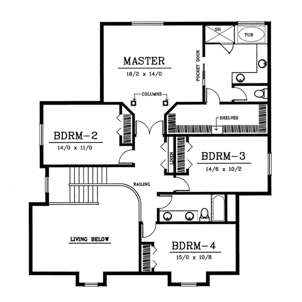 upper floor house blueprint