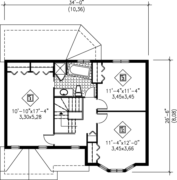 upper floor house blueprint