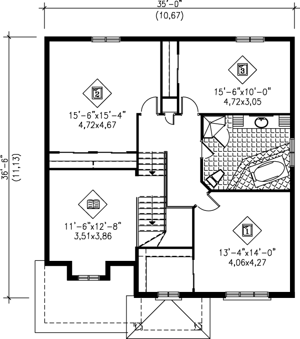 upper floor house blueprint