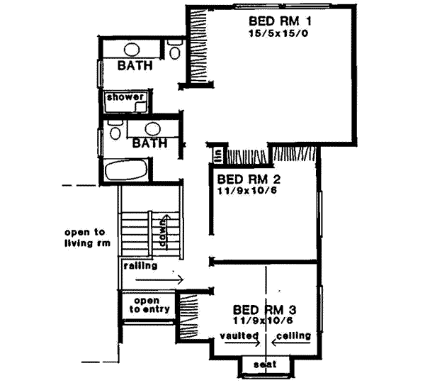 upper floor house blueprint
