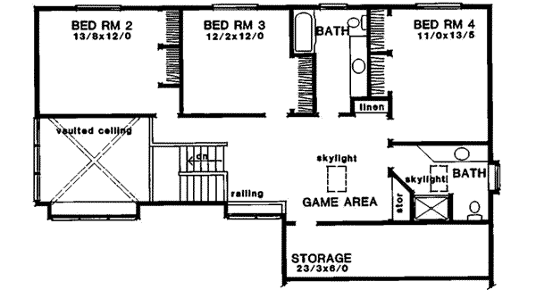 upper floor house blueprint