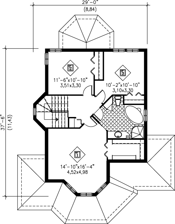 upper floor house blueprint