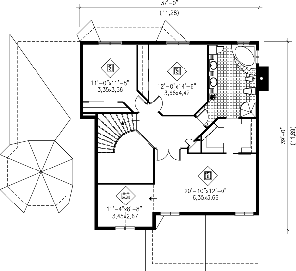 upper floor house blueprint