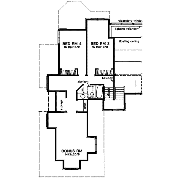 upper floor house blueprint