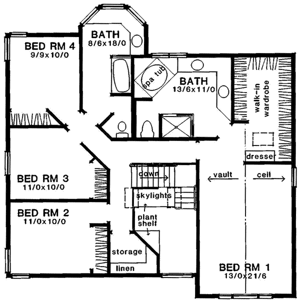upper floor house blueprint
