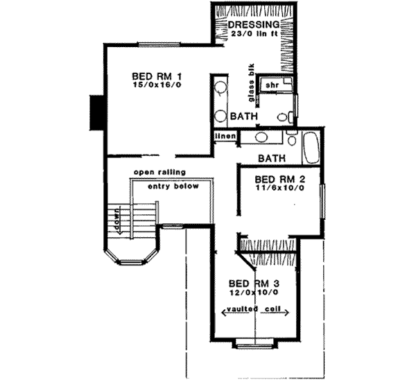 upper floor house blueprint