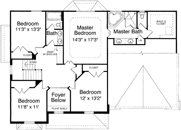 upper floor house blueprint