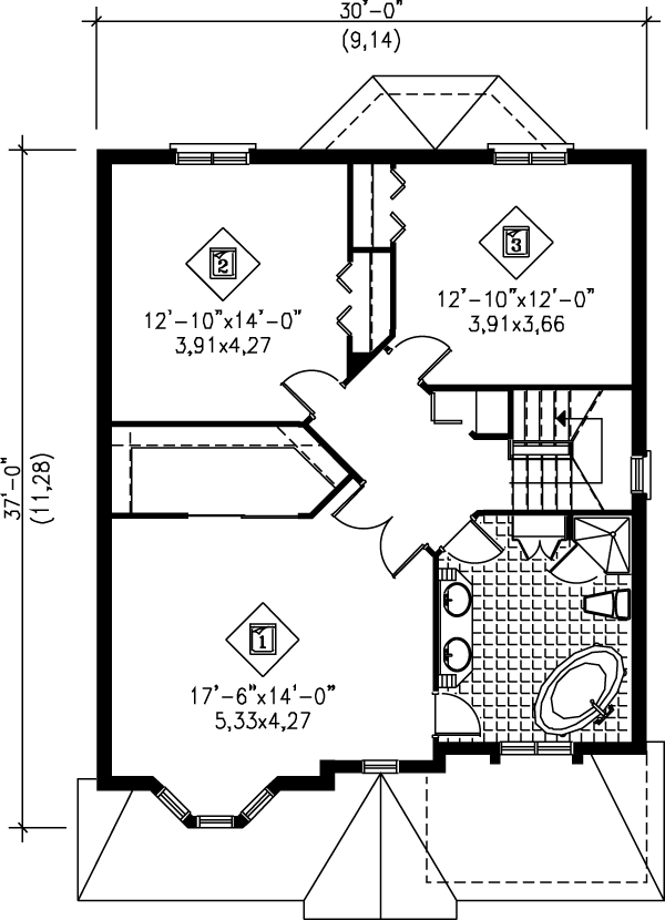 upper floor house blueprint