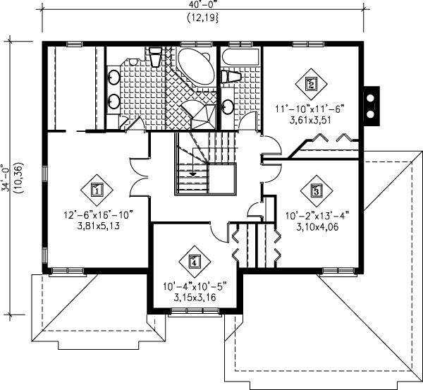 upper floor house blueprint