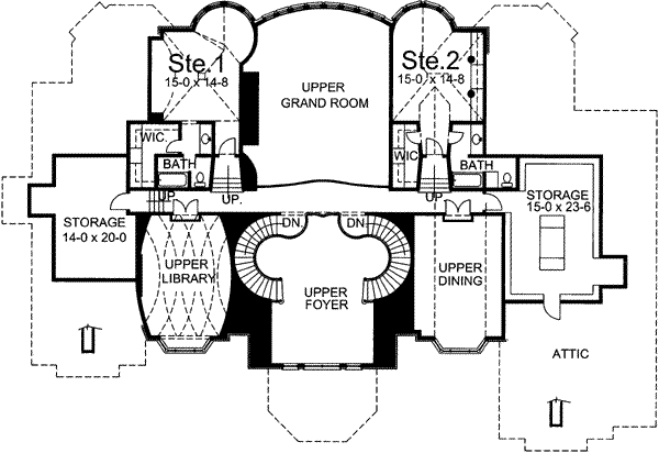 upper floor house blueprint