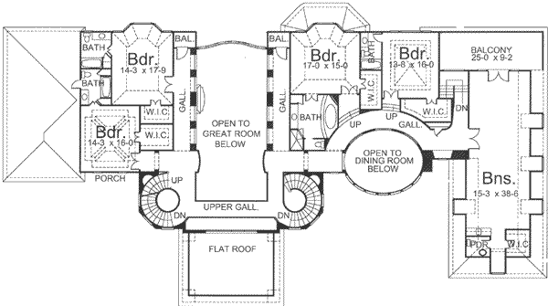 upper floor house blueprint