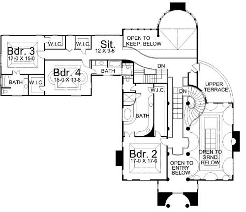 upper floor house blueprint