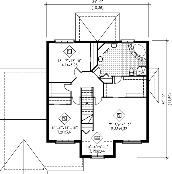 upper floor house blueprint