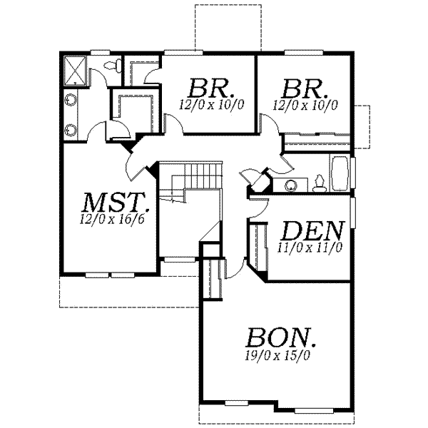 upper floor house blueprint