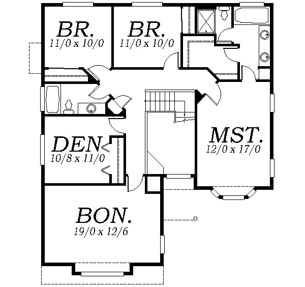 upper floor house blueprint