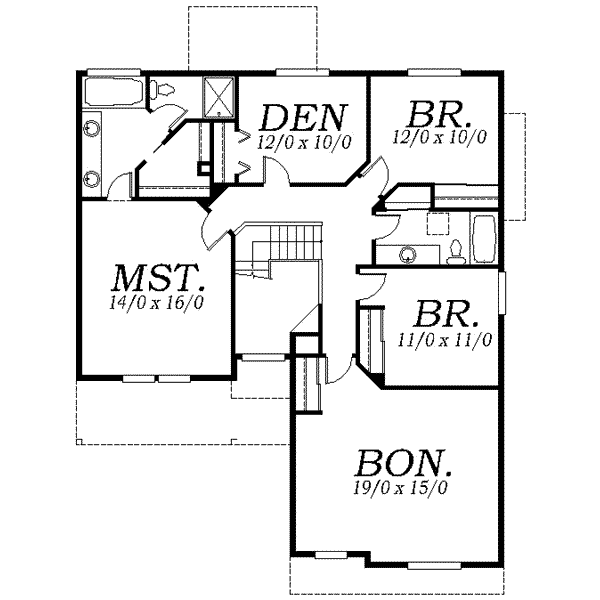 upper floor house blueprint