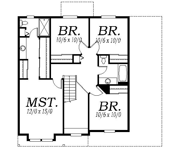 upper floor house blueprint