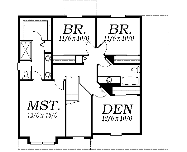 upper floor house blueprint
