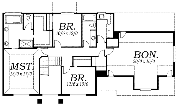 upper floor house blueprint