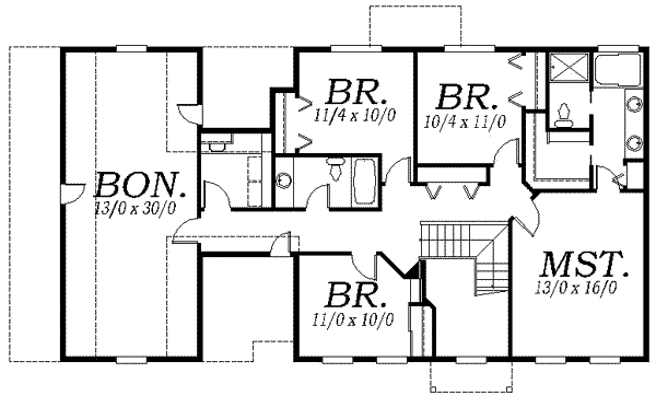 upper floor house blueprint