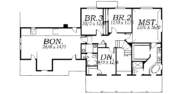 upper floor house blueprint