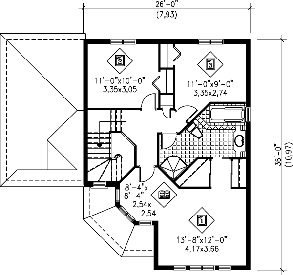 upper floor house blueprint
