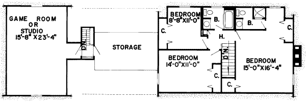 upper floor house blueprint
