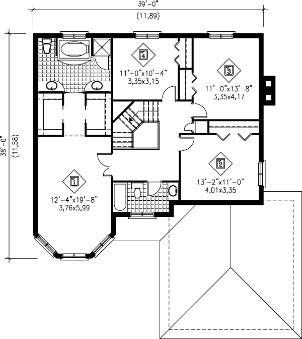 upper floor house blueprint