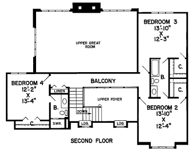 upper floor house blueprint