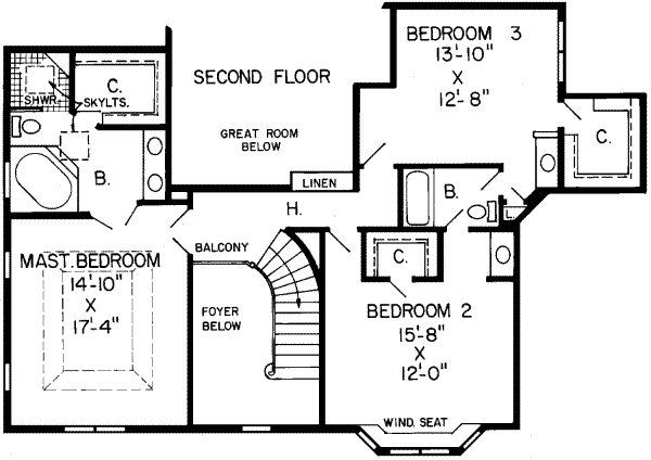 upper floor house blueprint