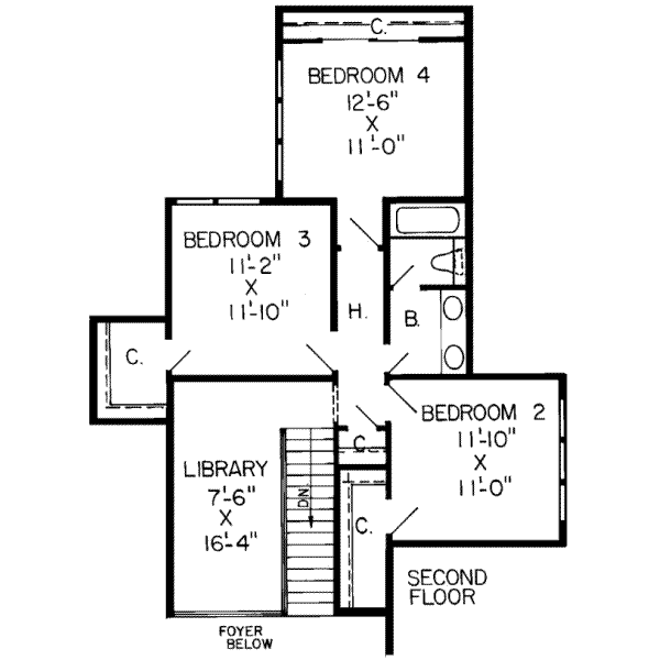 upper floor house blueprint