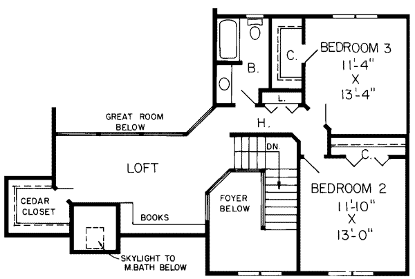 upper floor house blueprint