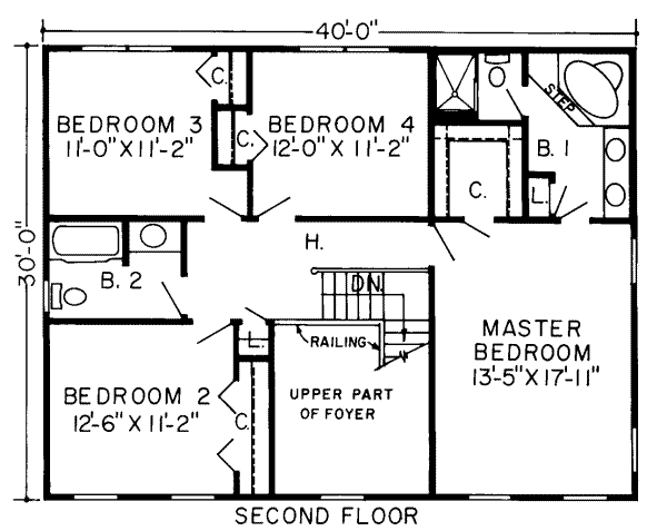 upper floor house blueprint