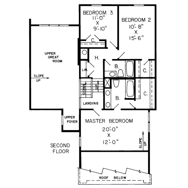 upper floor house blueprint