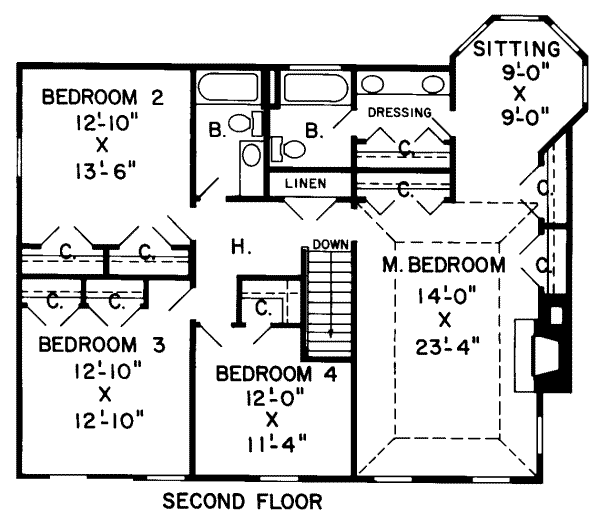 upper floor house blueprint