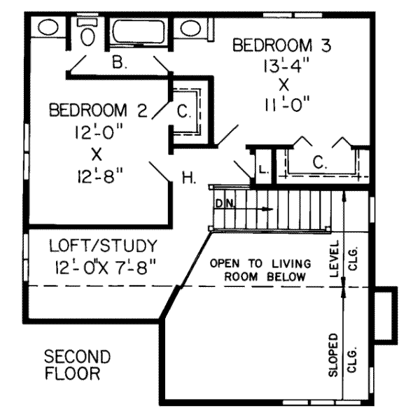 upper floor house blueprint