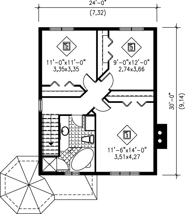 upper floor house blueprint