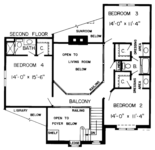 upper floor house blueprint