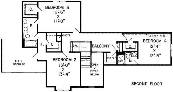 upper floor house blueprint