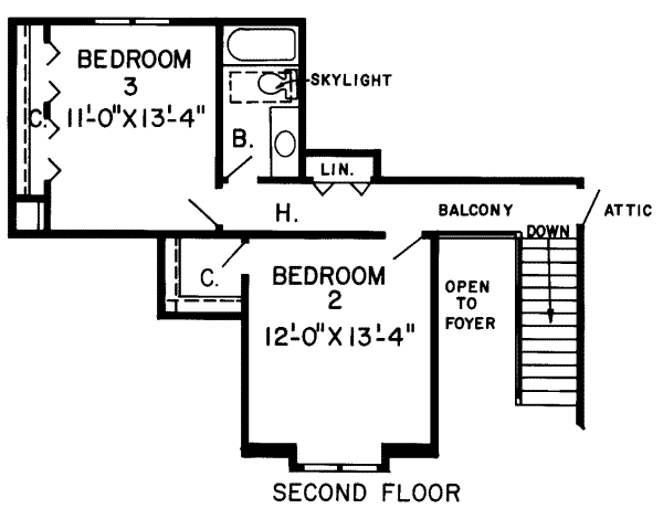 upper floor house blueprint