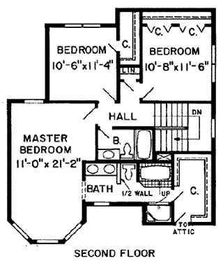 upper floor house blueprint