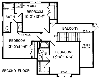 upper floor house blueprint