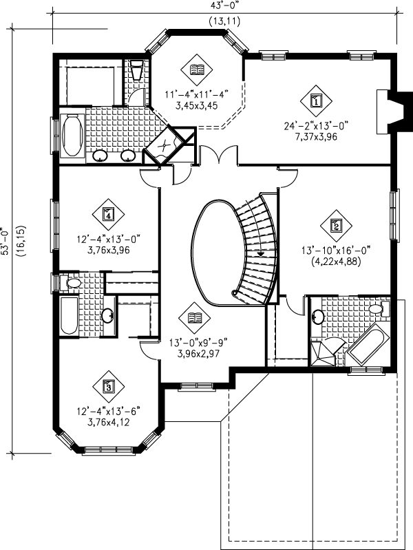 upper floor house blueprint