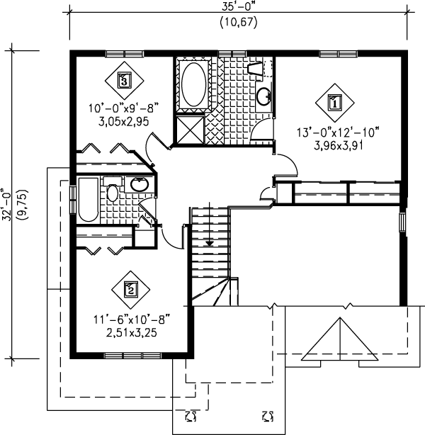 upper floor house blueprint