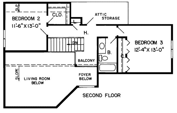 upper floor house blueprint