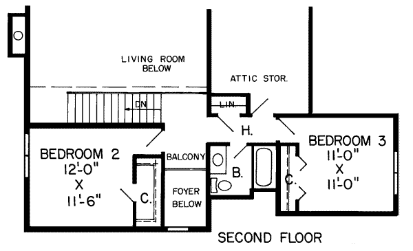 upper floor house blueprint