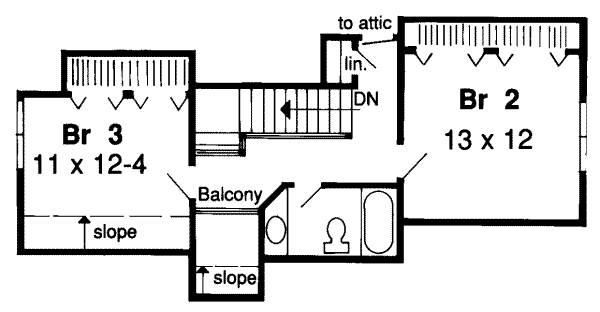 upper floor house blueprint